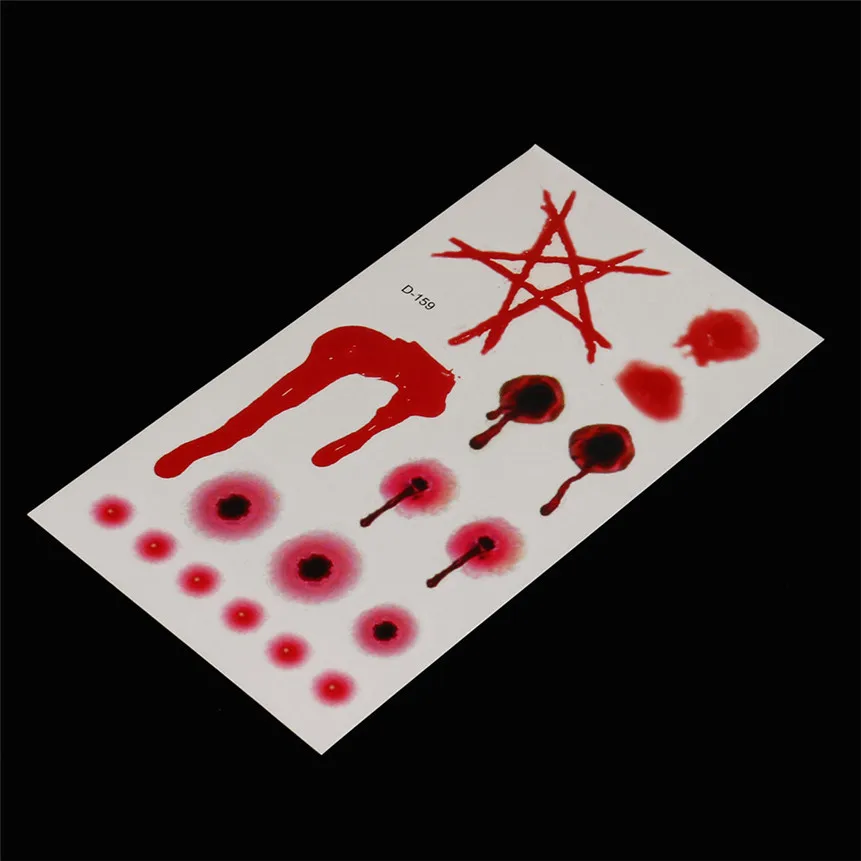 HAICAR новинка 1 комплект Хэллоуин тату StickerTerror рана Реалистичная травма крови шрам
