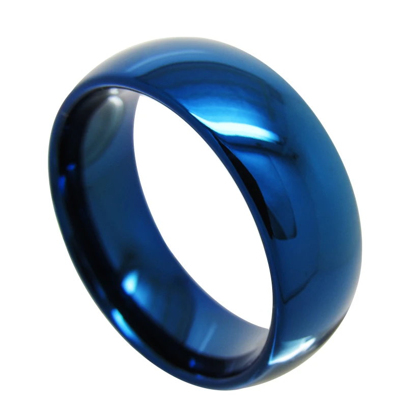 Cena YGK biżuteria 4mm 6mm 8mm niebieski węglik wolframu pierścień klasyczny komfortowy krój nowych mężczyzna jest ślub zaręczyny prezent na rocznicę pierścień