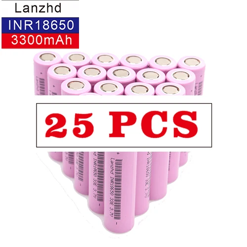 8-40 шт. 18650 аккумуляторные батареи 3,7 в INR18650 литий-ионный 3,7 в 30A ток 18650VTC7 для samsung 18650 батарея 30A - Цвет: 25 PCS