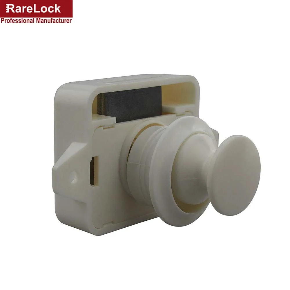 Rarelock 5pcs/lot ABS Diameter 20mm Mini White Push Catch Push Latch RV