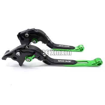 

LOGO ZX10R CNC green Brakes Clutch Levers Fits For Kawasaki ZX 10R ZX-10R 2004 2005