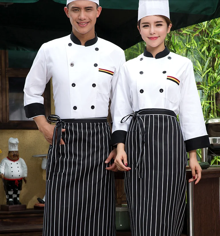 Hotel Chef Chef Wear Long Sleeved Autumn and Winter Uniform Pastry ...