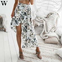 Womail юбка Для женщин новые летние модные дамы юбка принт легкий юбка Макси Вечерние Повседневное Пляж Высокое качество A24