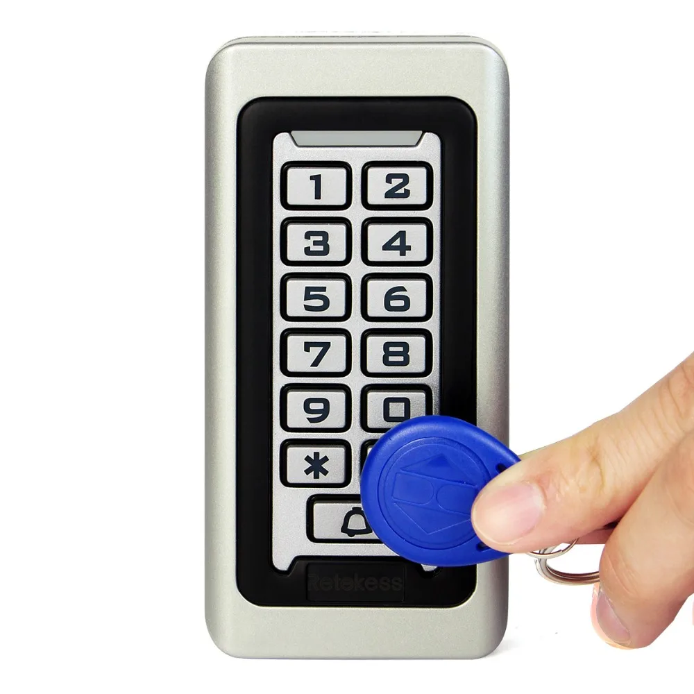 

Door Access Control System Waterproof Metal Keypad 125KHz Proximity Card Standalone Access Control With 2000 Users