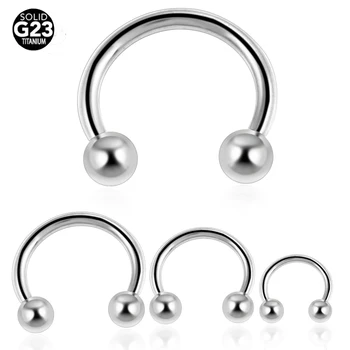 

10PCS G23 Titanium Fake Nose Rings Piercings Horseshoe Nipple Rings BCR&CBR Eyebrow Piercings Earring Cartilage Tragus Jewelry