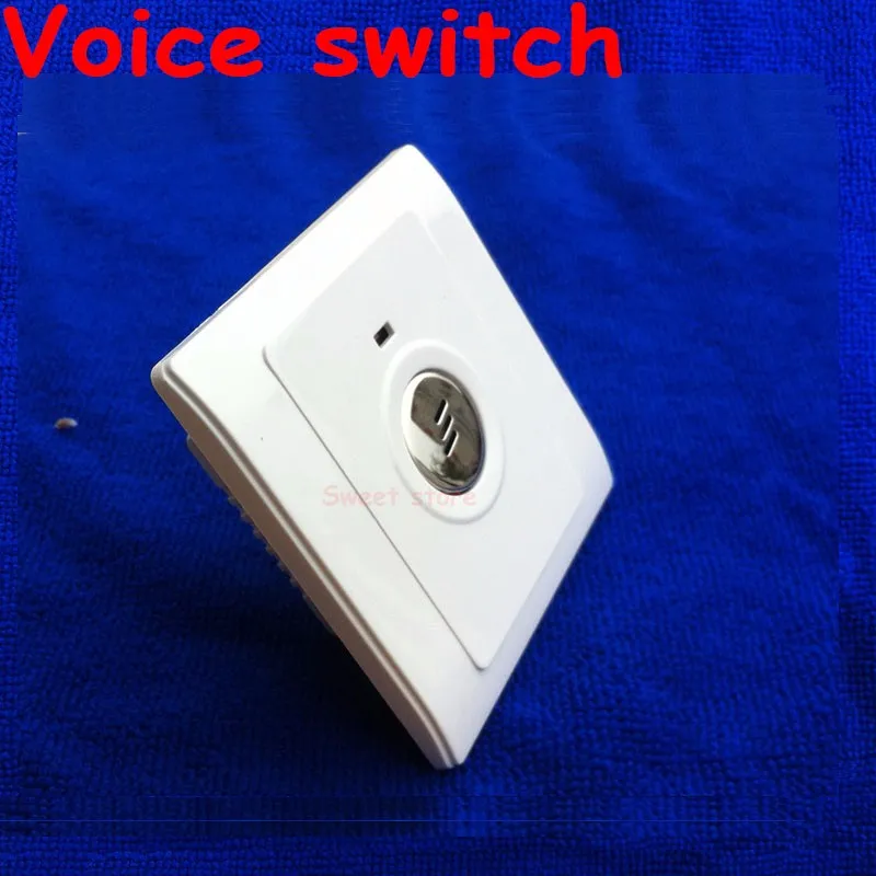 Voice switch lamp corridor delay sensor energy saving lamp 86 led sound and light control switch intelligent switch panel 1pc (4)