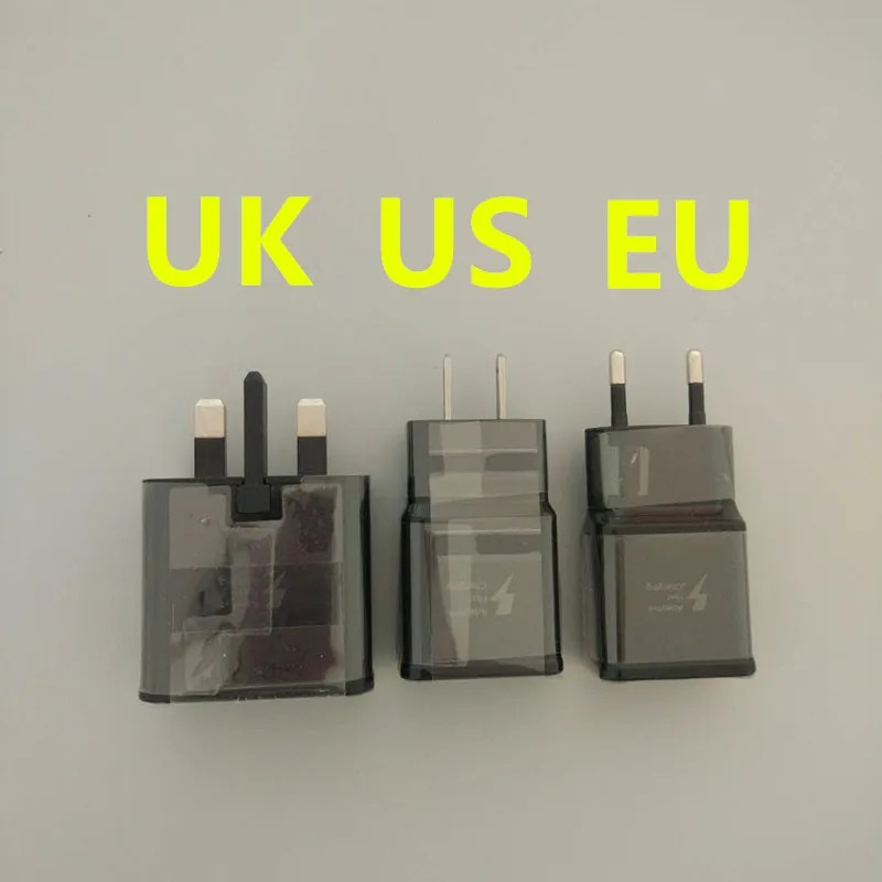 

100pcs/lot High Quality 5V 2A UK/US/EU Plug 100% Fast Charging Travel adapter Wall Fast Charger For S8 S7 S6 Edge Note 5 4 S5 S4