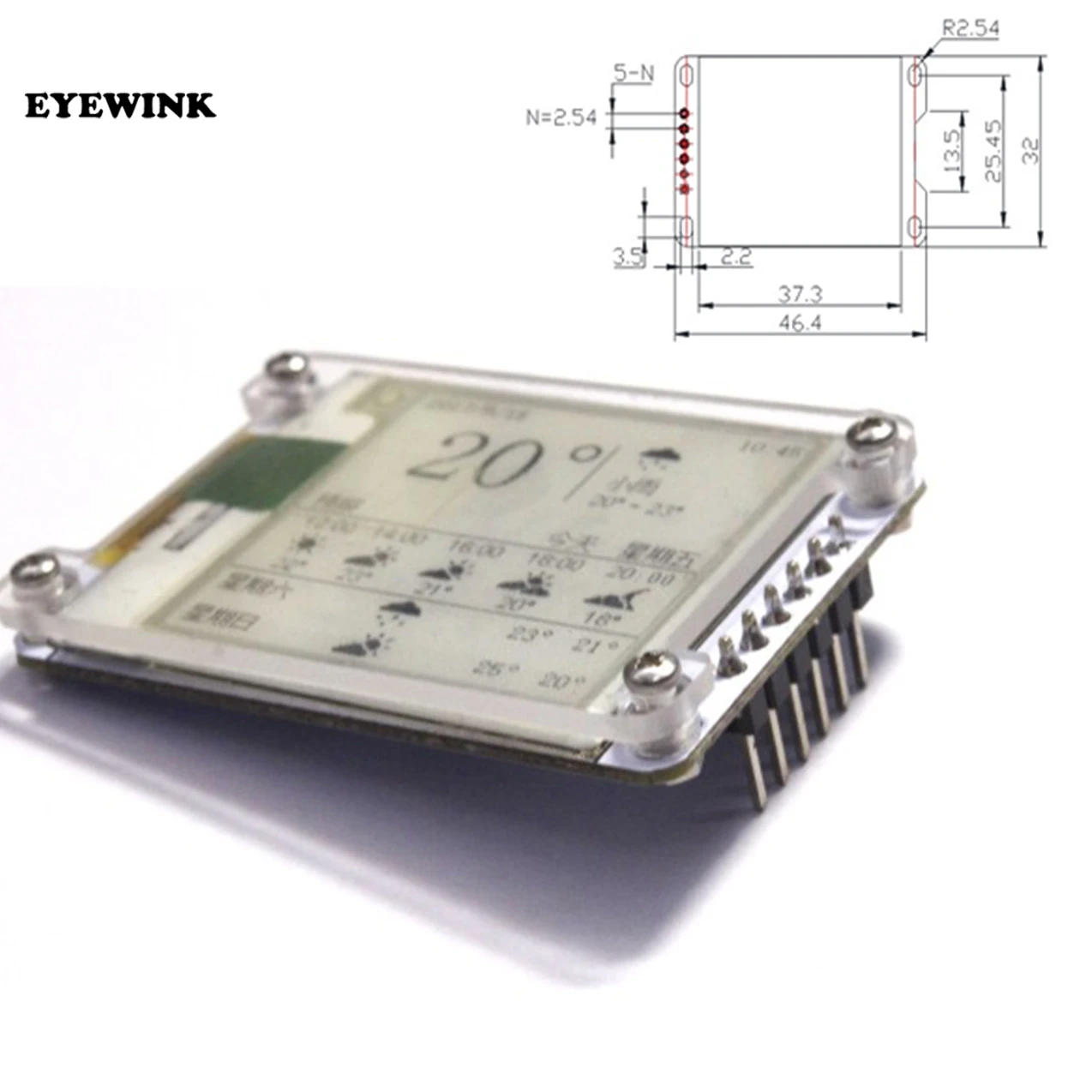 

NEW 1.54 Inch E-Paper Module E-Ink Electronic Display Screen Black White Color SPI May24