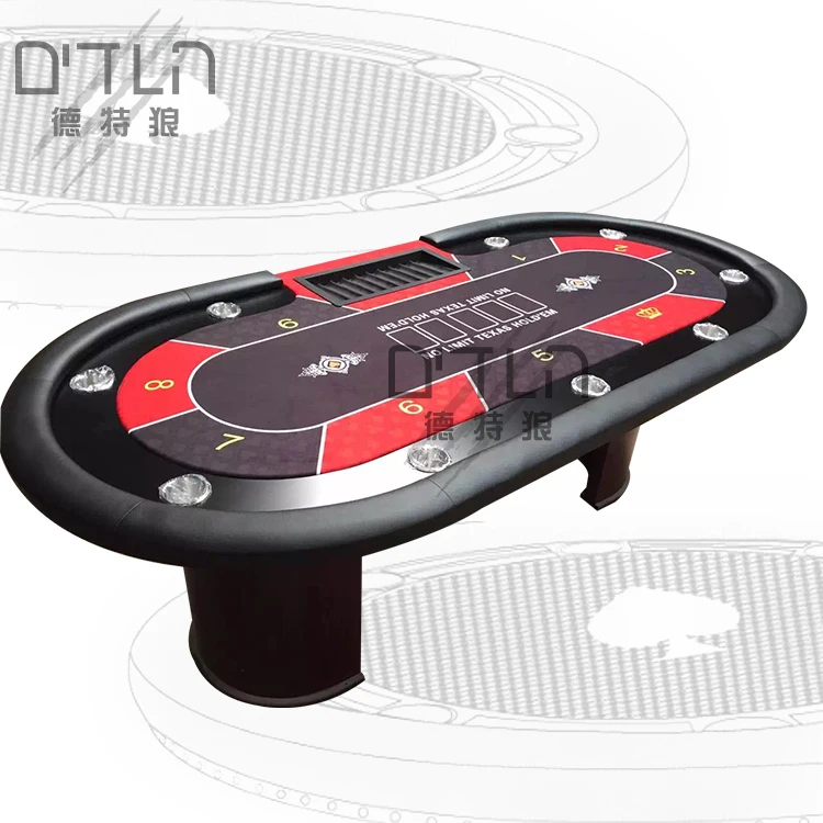 DTLN L: 213 x W: 106 H: 75 cmdeluxe покер стол с изогнутыми деревянными ножками|Игровые столы| |