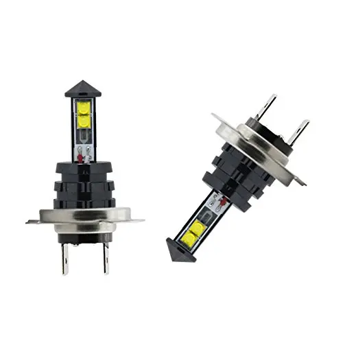 

H7 CREE Chips LED DRL Fog Light Bulbs - 40W 12V 6500K Deep Blue Red Yellow- Plug-n-Play (Pack of 2)