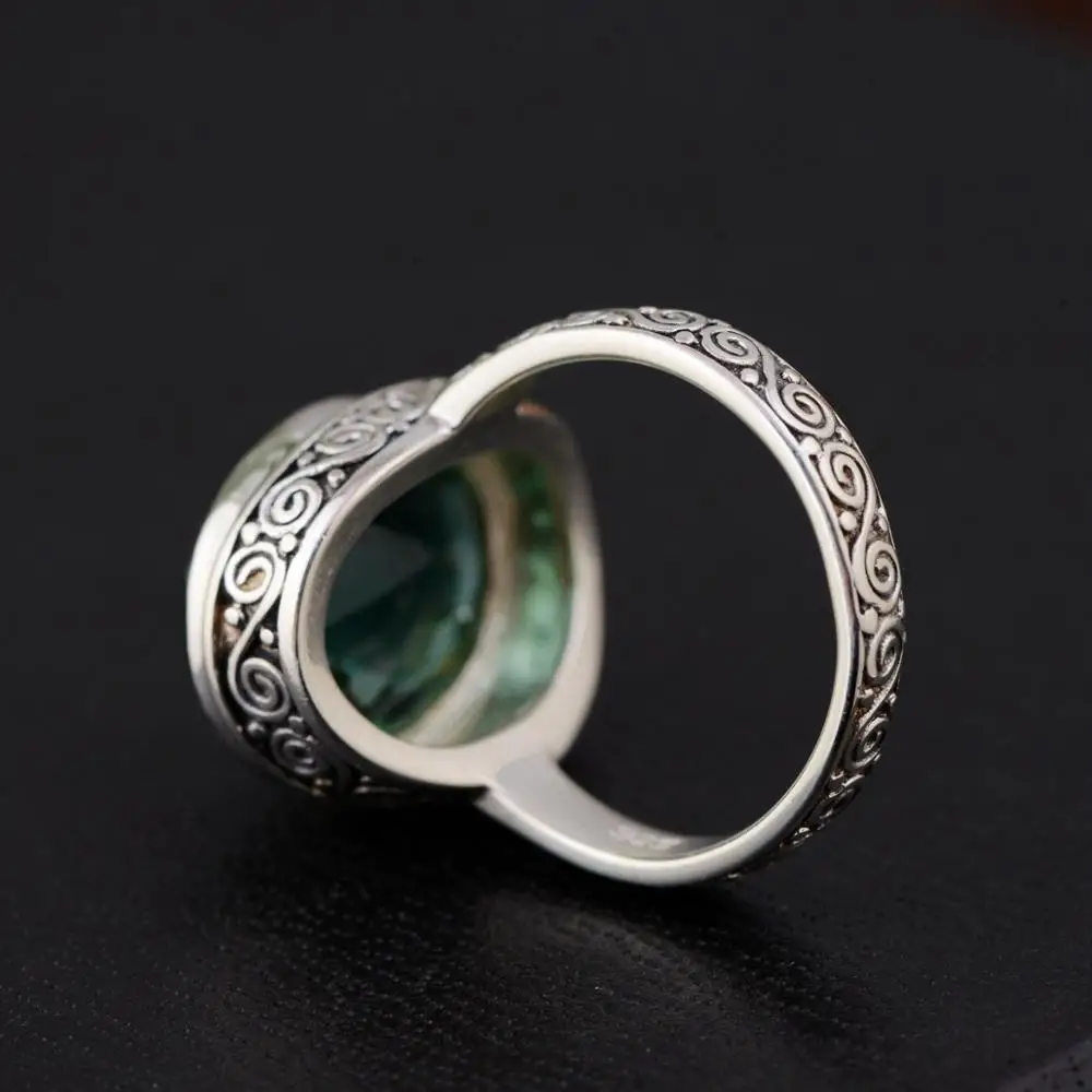 Балмора 925 пробы серебряные овальные хрустальные кольца для мужчин и женщин вечерние подарок Классические модные серебряные кольца ювелирные изделия Anillos TRS22080