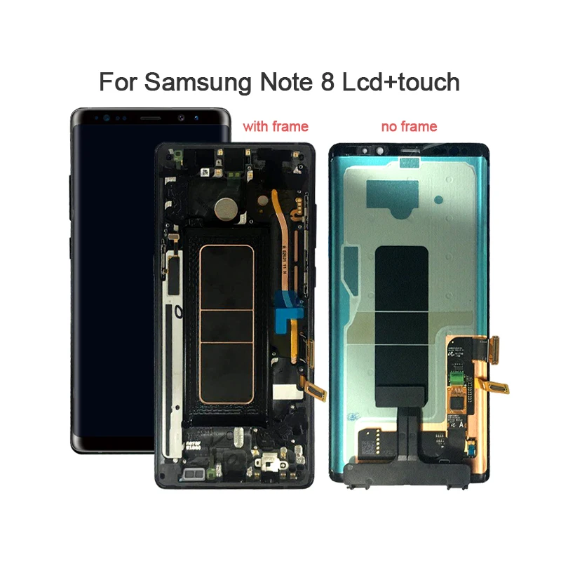 

6.3" AMOLED For SAMSUNG Galaxy Note 8 LCD Note8 LCD Touch Screen Digitizer Assembly with Frame Replacement Parts Free Shipping