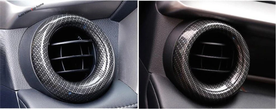 

Yimaautotrims Side Air Condition AC Outlet Vent Circles Cover Trim Fit For Toyota Rav4 Rav 4 2016 2017 2018 Interior Mouldings