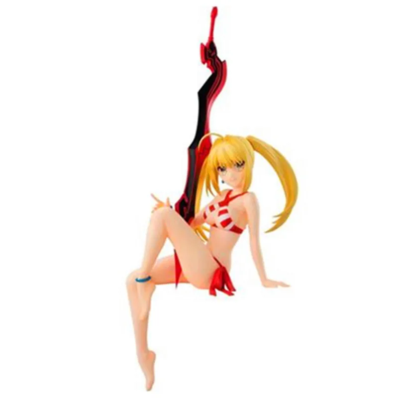 

14CM Fate Grand Order Anime Figure Nero Action Figure Swimming Clothes Ver Set Sexy Dolls with Box F169