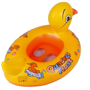 

Yellow Duck Float Kids Inflatable Baby Toddler Swimming Whale Swim Seat Pool Fish Ring new