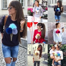 Colorful Plush Ball Hoodies Sweatshirts Women Tracksuit 2016 New Fashion O-Neck Long Sleeve Pullover Women Hoodies Sweatshirts