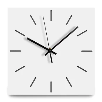 

Large Wooden Wall Clock Europe Silent Wood Decorative Clock for Living Room Square Hanging Wall Clocks Modern Design Home Decor