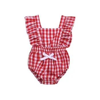 

Newborn Infant Baby Girl Ruffel Jumpsuit Bodysuit Clothes Outfits Cotton Casual Baby Girl
