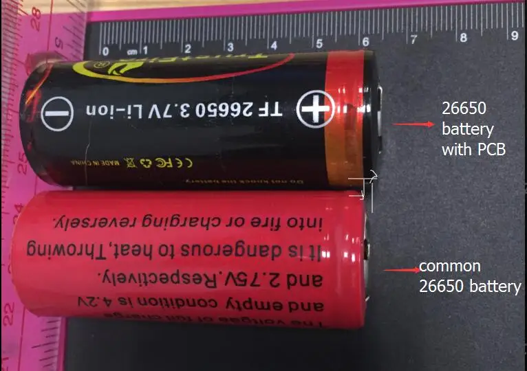 Подлинная оригинальная Trustfire 26650 защищенная 5000mAh 3,7 V литий-ионная аккумуляторная батарея 2 шт./лот