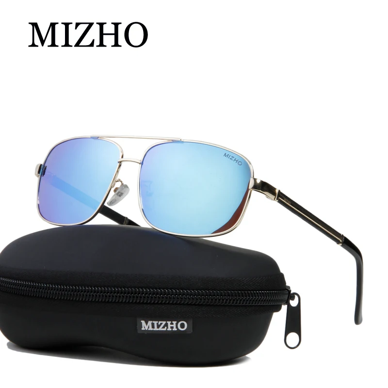 

MIZHO Brand Design Busines Mirror Visual Protection Retro Sunglasses Men Polarized Rectangle Traveling Luxury Glasses Driving