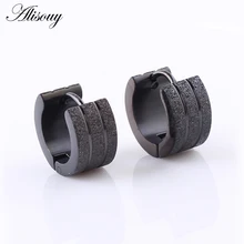 Alisouy женские мужские модные матовые серьги-гвоздики из нержавеющей стали 3 цвета модные стильные серьги ювелирные изделия