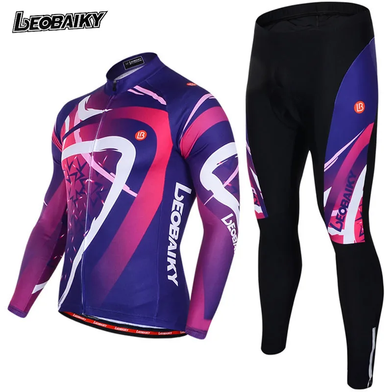 

LEOBAIKY Cycling Set 2017 PRO Team MTB Long Sleeve Jersey + Pants Bike Shirt Sport Clothing Bicycle Ropa Maillot Ciclismo 40001