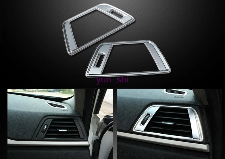 ABS chrome Car both sides Air-conditioning outlet decoration stickers car-styling covers For BMW new 3 series / 3 GT 320li  .etc