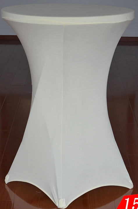 22 ألوان غطاء الطاولة كوكتيل بار الجدول الكتان الجدول القماش دنة عالية ليكرا حفل زفاف فندق الجدول الديكور للبيع