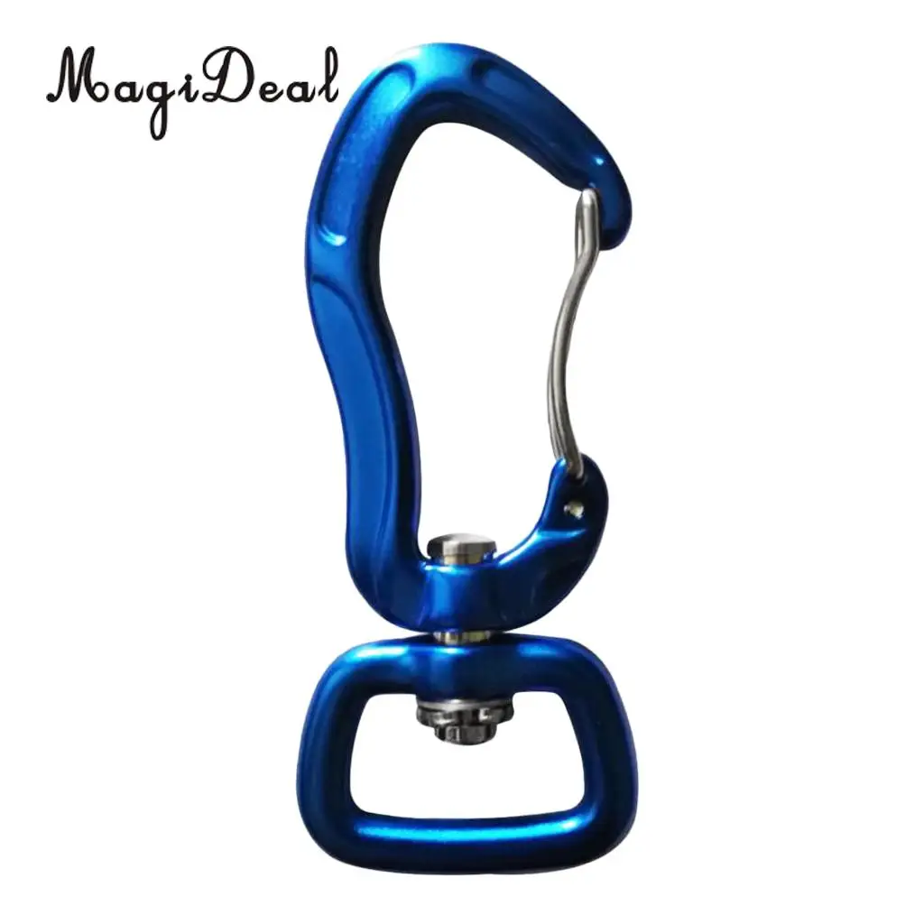 Outdoor 1 Pair Rock Tree Climbing Swivel Carabiner Hanging Connect Hook Camping 71/76mm round eye for Camping Caving Climbing