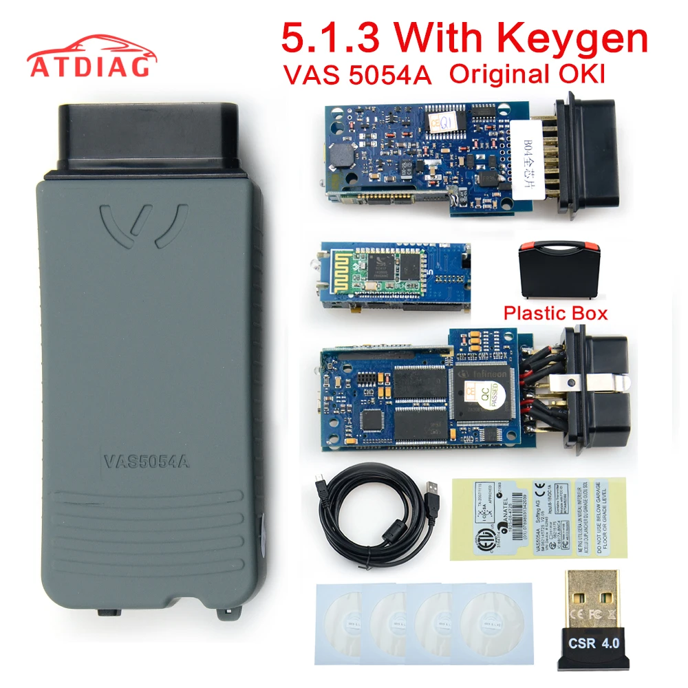 

OKI VAS 5054A ODIS V5.1.3 Keygen Bluetooth AMB2300 VAS 6154 WIFI VAS5054A Full Chip VAS5054 UDS For VAG Diagnostic Tool