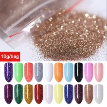 10 г/пакет цветной глиттер холо-порошок Сияющий мерцающий Лазерная Фольга для маникюра пигменты блестит маникюр ногтей 20 Цвета