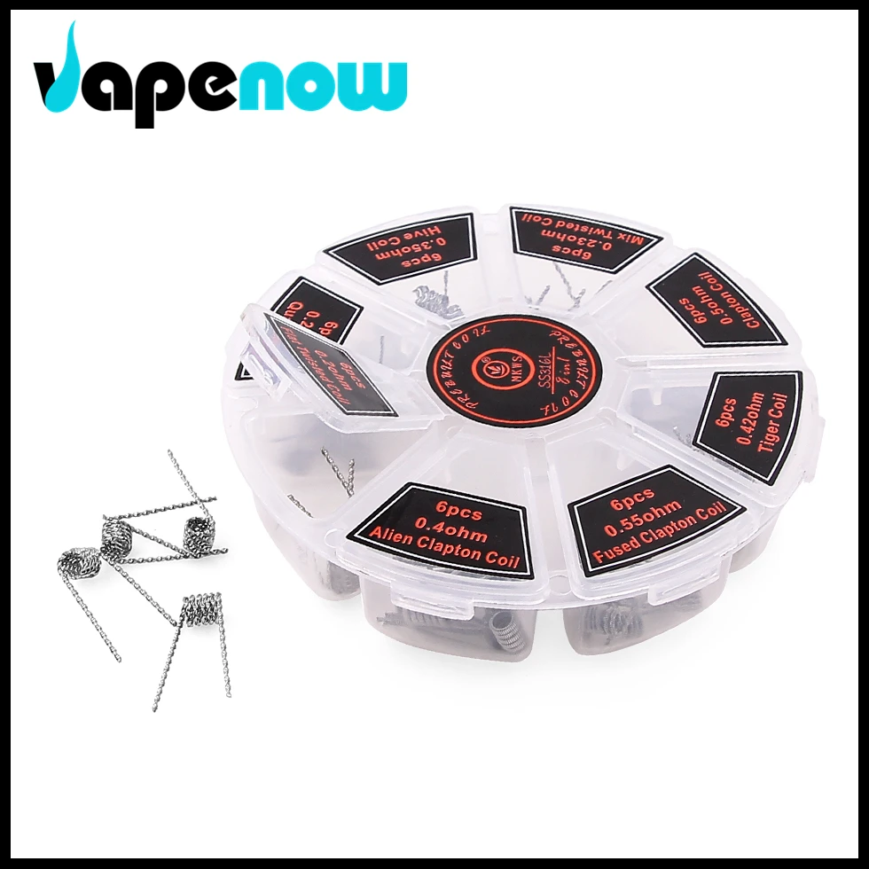 MKWS SS316L 8 in 1 Wire Box Electronic Cigarette Atomizer Tank RDA RBA RTA Wire Core Replacement Wire  (9)