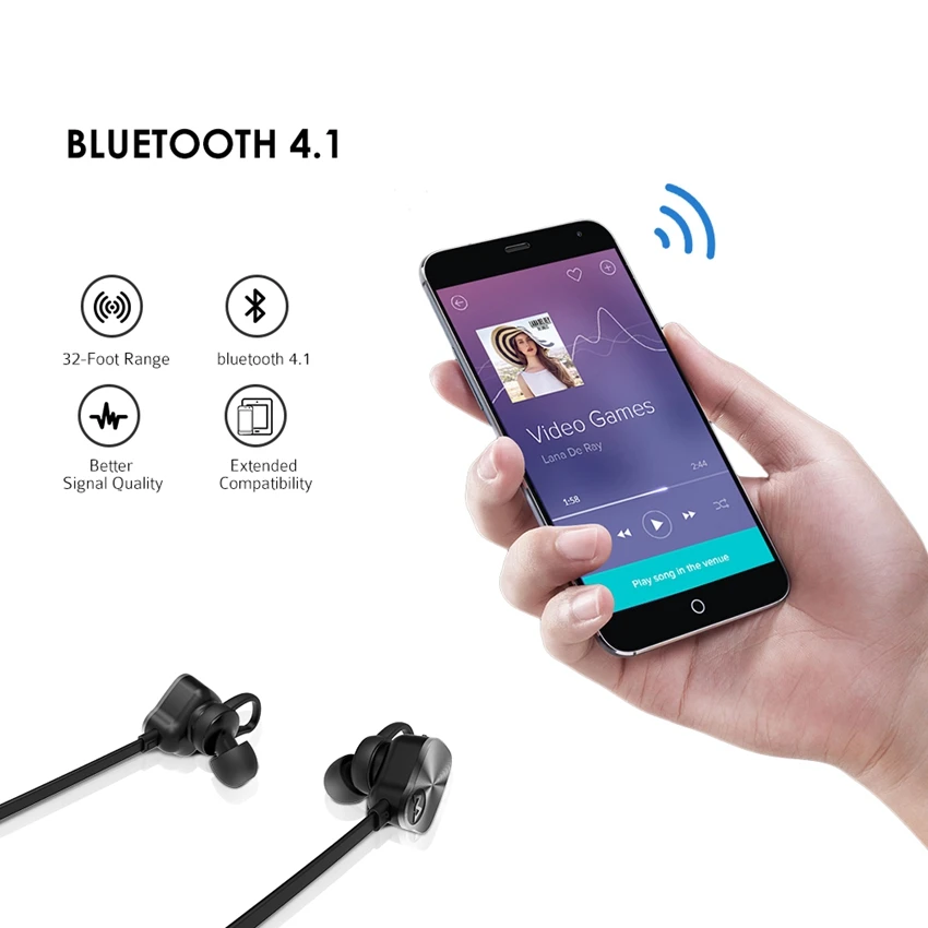 MPOW Coach беспроводные наушники Bluetooth водонепроницаемые с чистым микрофоном и CVC 6 0