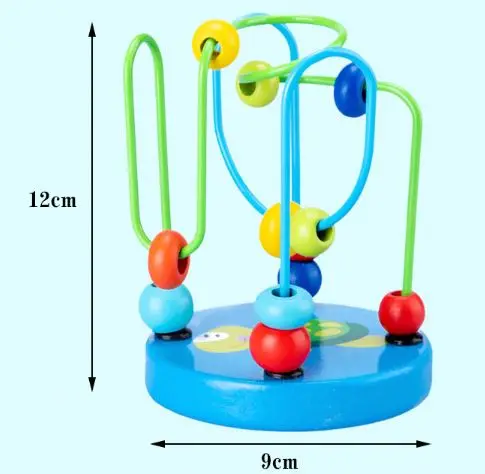 Мини Деревянные маленькие круглые бусины мультфильм круглые бусины игрушки деревянные обучение маленьких детей Монтессори игра