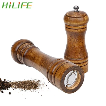 

HILIFE Cooking Tools with Strong Adjustable Ceramic Grinder Solid Wood Spice Mill Salt Cumin Pepper Mill Kitchen Accessories