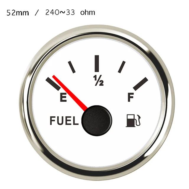 Jauge de compteur dhuile /électronique Jauge de carburant /électrique daffichage /à LED de moto universelle DC 12V Jauge de carburant