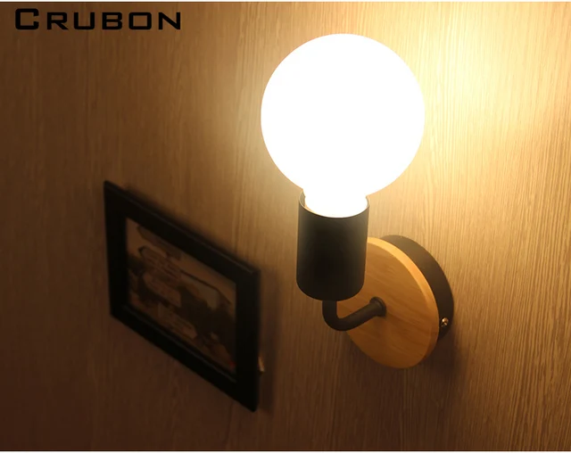 Plafoniere Da Parete Per Cucina : Crubon illuminazione moderna lampada da parete in legno camera