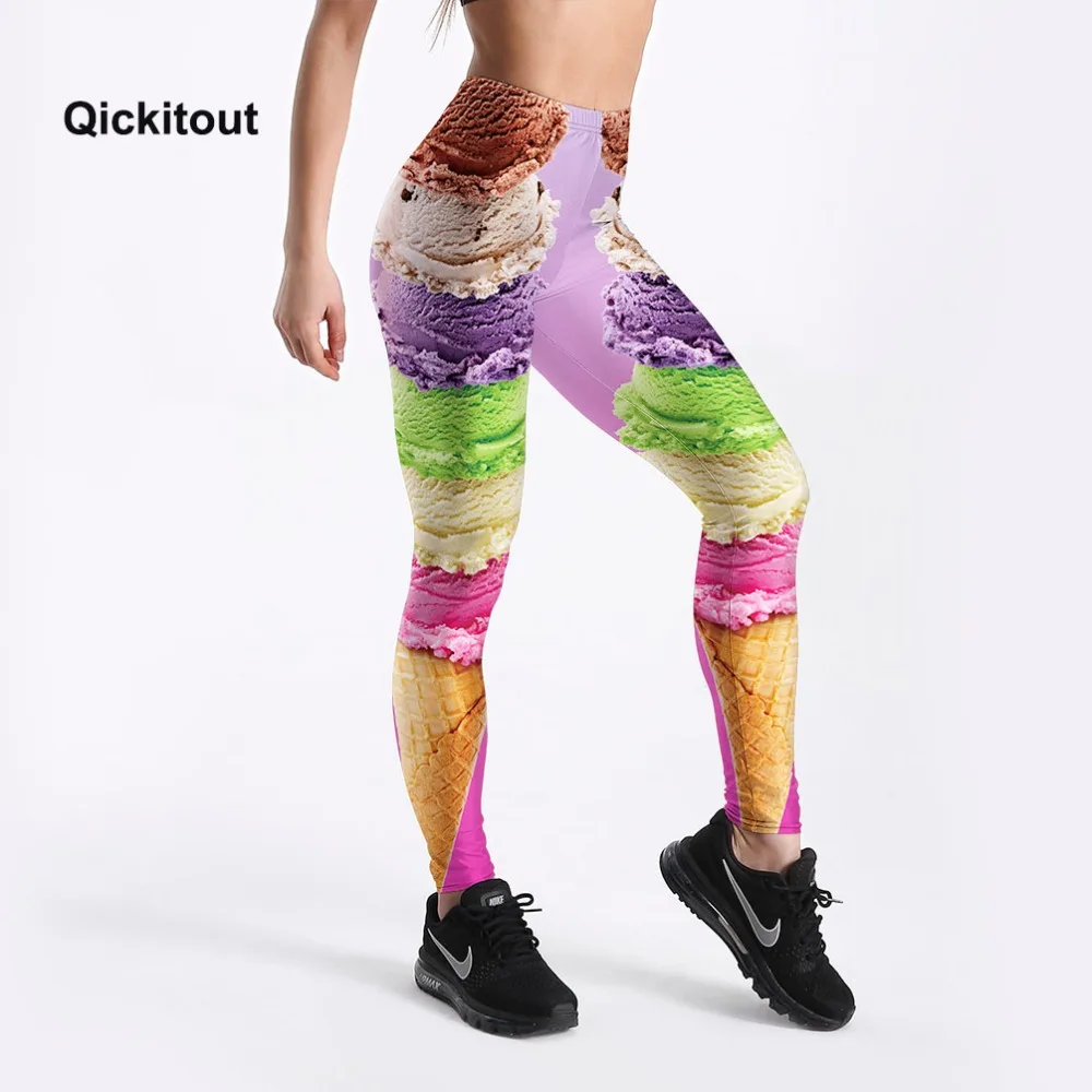 Buy Hot Sales Women Fitness Leggings Colorful Ice