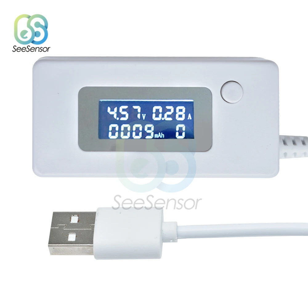 Мини USB зарядное устройство для телефона с ЖК дисплеем вольтметр амперметр