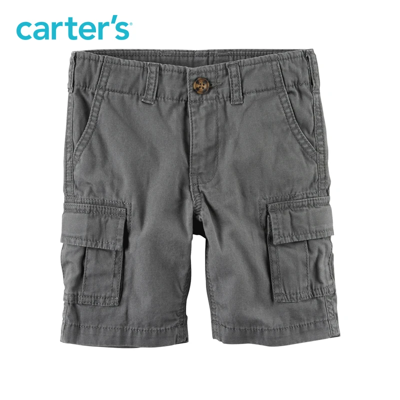 1pcs cotton peached canvas Adjustable waistband Cargo Shorts Carter's