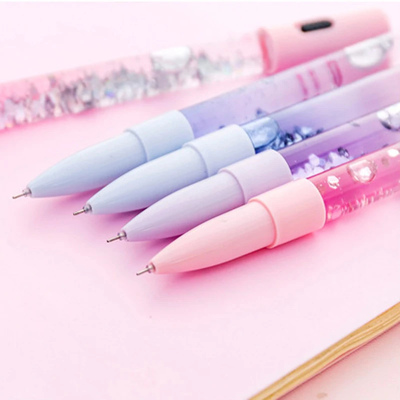 

1pc 0.5mm Creatively Gel Pen Flow Oil Crystal Gold Foil Copper Colorful high-grade Gold Powder Quicksand Pen