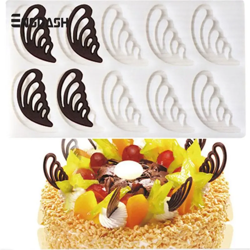 

ENGDASH 1pc Angel Wings Shaped Silicone Cake Mold Cake Decorating Tools Fondant Chocolate Mould Pastry Baking Tool