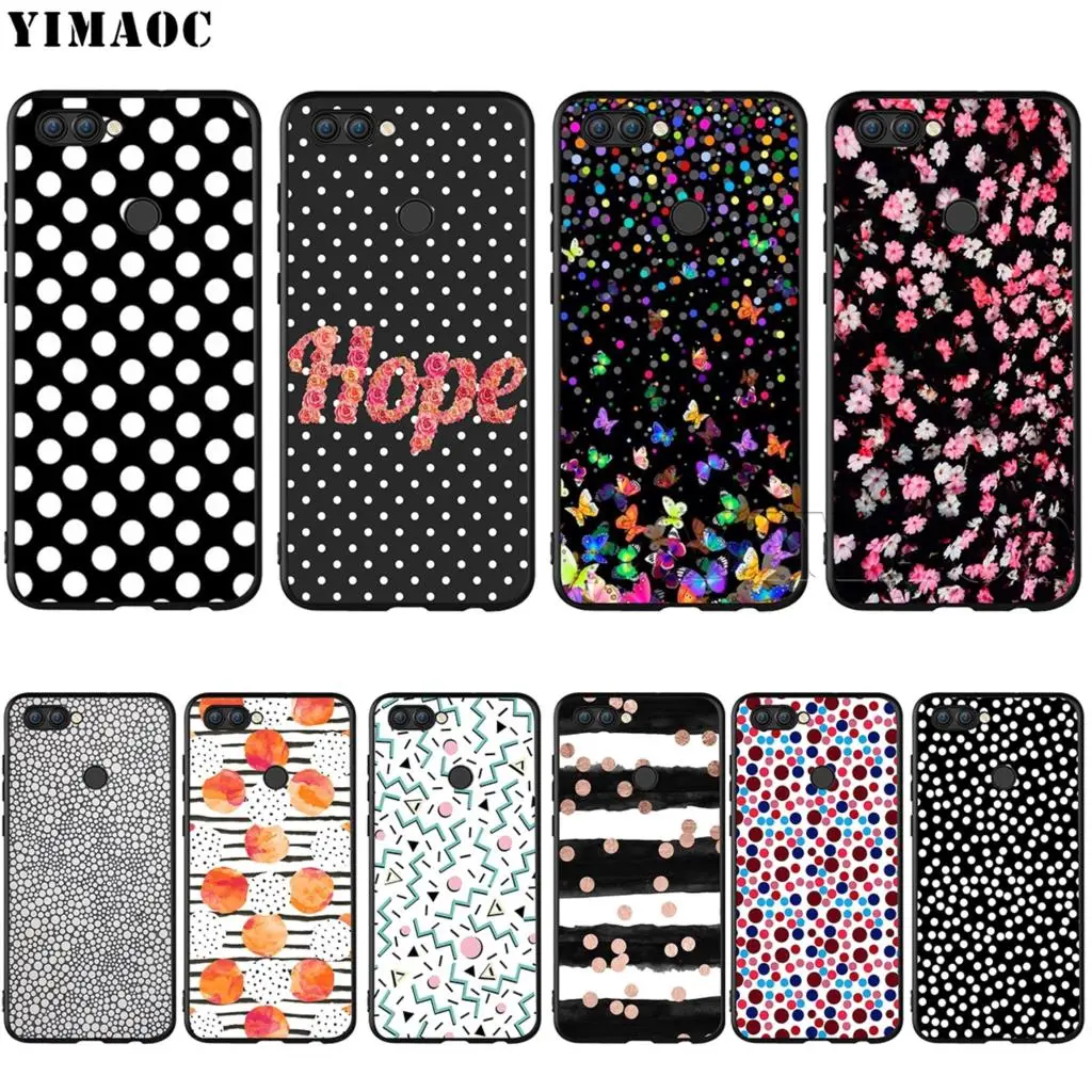 

YIMAOC Polka Dots Case for Huawei Mate 30 20 Honor Y7 7a 7c 8c 8x 9 10 Nova 3i 3 Lite Pro Y6 2018 P30 P smart