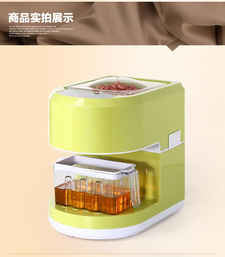 220V Household Commercial Oil Press Automatic Electric Cold/Hot Oil