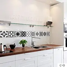 Ретро плитки наклейки для ванной, кухни, ПВХ самоклеющиеся настенные наклейки для гостиной, DIY Декор, обои, водонепроницаемый домашний декор