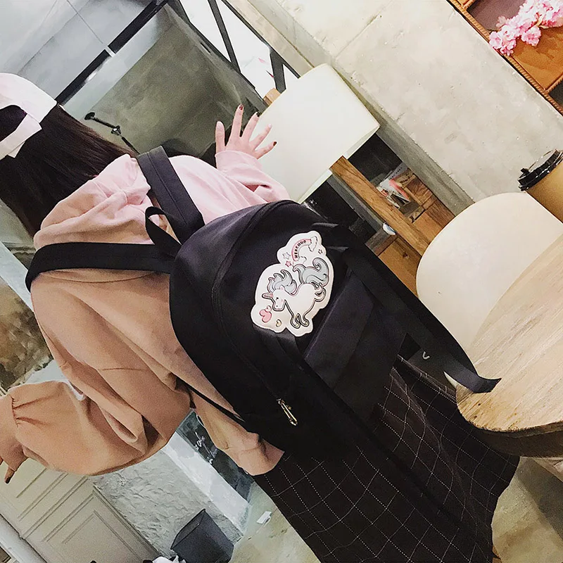 MENGHUO 2018 Новый kawaii Единорог сумка Школьный рюкзак для девочек милые сумки на плечо