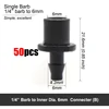 MUCIAKIE Garden Water Connector for 1/4'' 1/8'' Tubing Hose Accessories Joint Adapter Barbed Tees Cross Eng Plug Equal Adaptors ► Photo 3/6