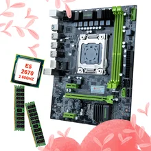 HUANANZHI X79 6 м LGA2011 материнской комплект скидка материнской платы с Процессор Intel Xeon E5 2670 2,6 ГГц Оперативная память 16G(2*8G) DDR3 ECC REG