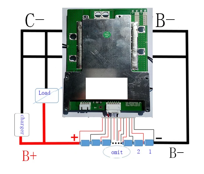 Умная плата 5S 40A/60A/80A защитная LiFePO4 BMS/PCM/PCB для 5 упаковок аккумуляторов 18650 с