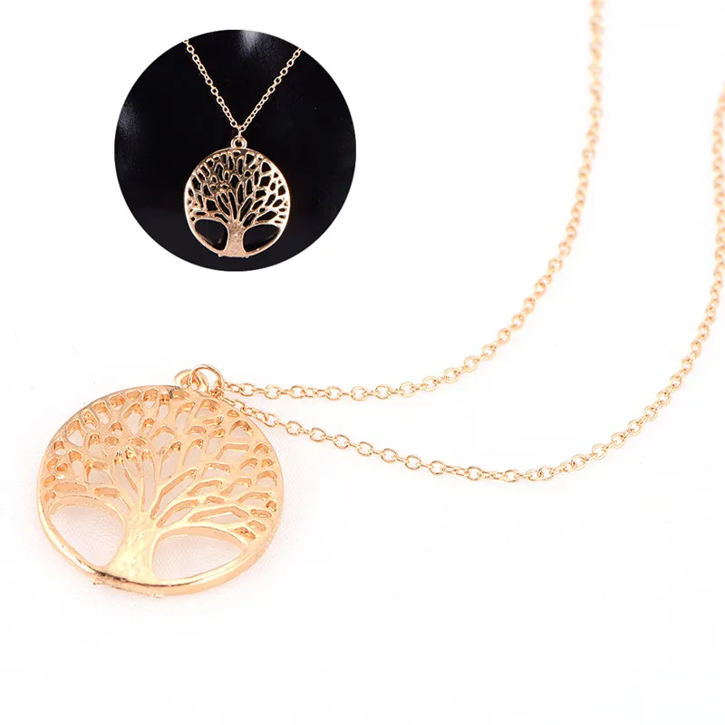 

Women Silver Gold Tree Of Life Pendant Necklace Jewelry Silver Jewelry Fashion Cute Wedding Party Lover Cute Gift